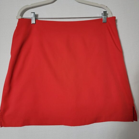 Coral Bay Golf Womens Skort Size 12 Side & Back Pocket Back Zip Red - Picture 2 of 13